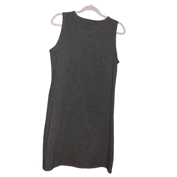 Eileen Fisher gray Sleeveless Jersey Shift Dress size Medium stretchy - Picture 2 of 2